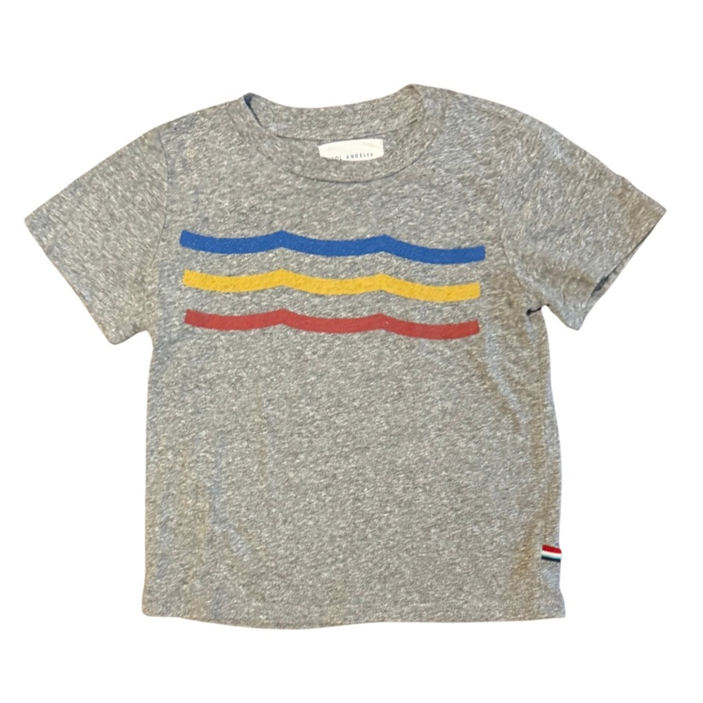Sol Angeles Boys Grey Waves Aiden Crewneck Tee 4T excellent condition like new